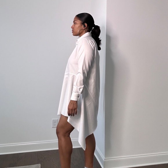Marques Almeida White Shirt Dress with Hankerchief Hemline - Picture 8 of 16